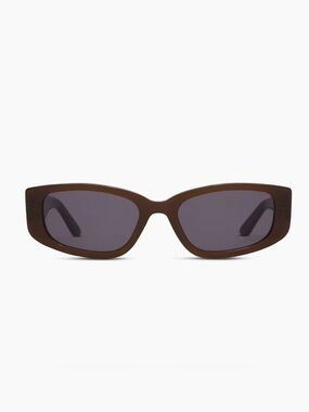 Quince Granada Brown Polarized Acetate Sunglasses with Grey Lenses